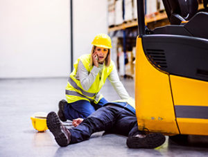 man injured in a work accident